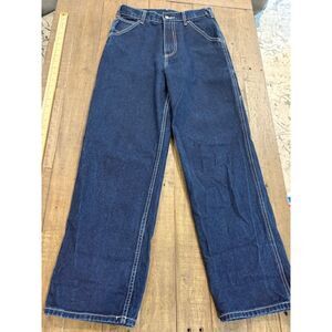 J Galt Hi Rise Wide Leg Jeans Ladies Small Dark Indigo Stretch Shanghai EUC